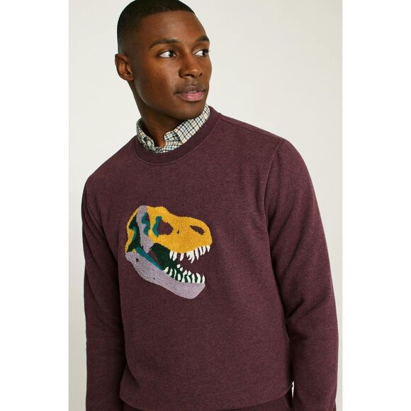 BONOBOS Critter Supersoft Fleece Crew Sweater Embroidered Long Sleeve M 283253 - Picture 1 of 11